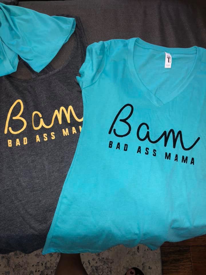 T-Shirt: Bad Ass Mama Short Sleeve