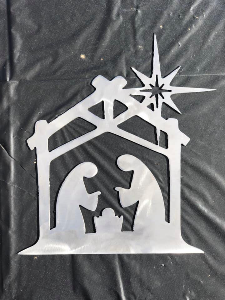 Metal Sign: Christmas Manger - Click for Info on How to Custom Order