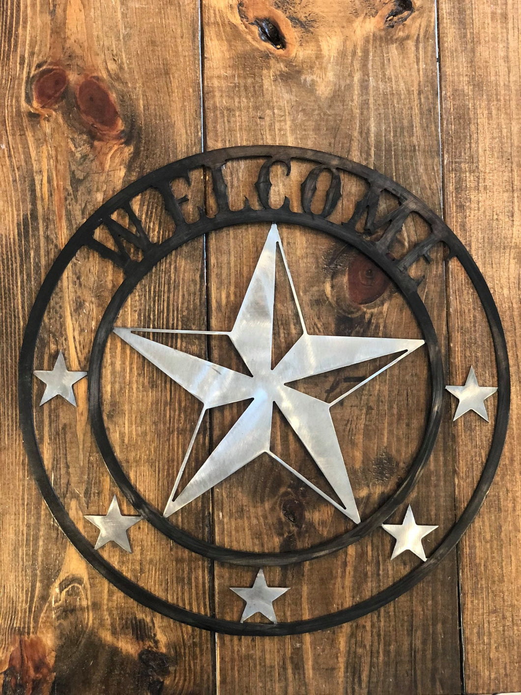 Metal Sign: Welcome - Click for Info on How to Custom Order